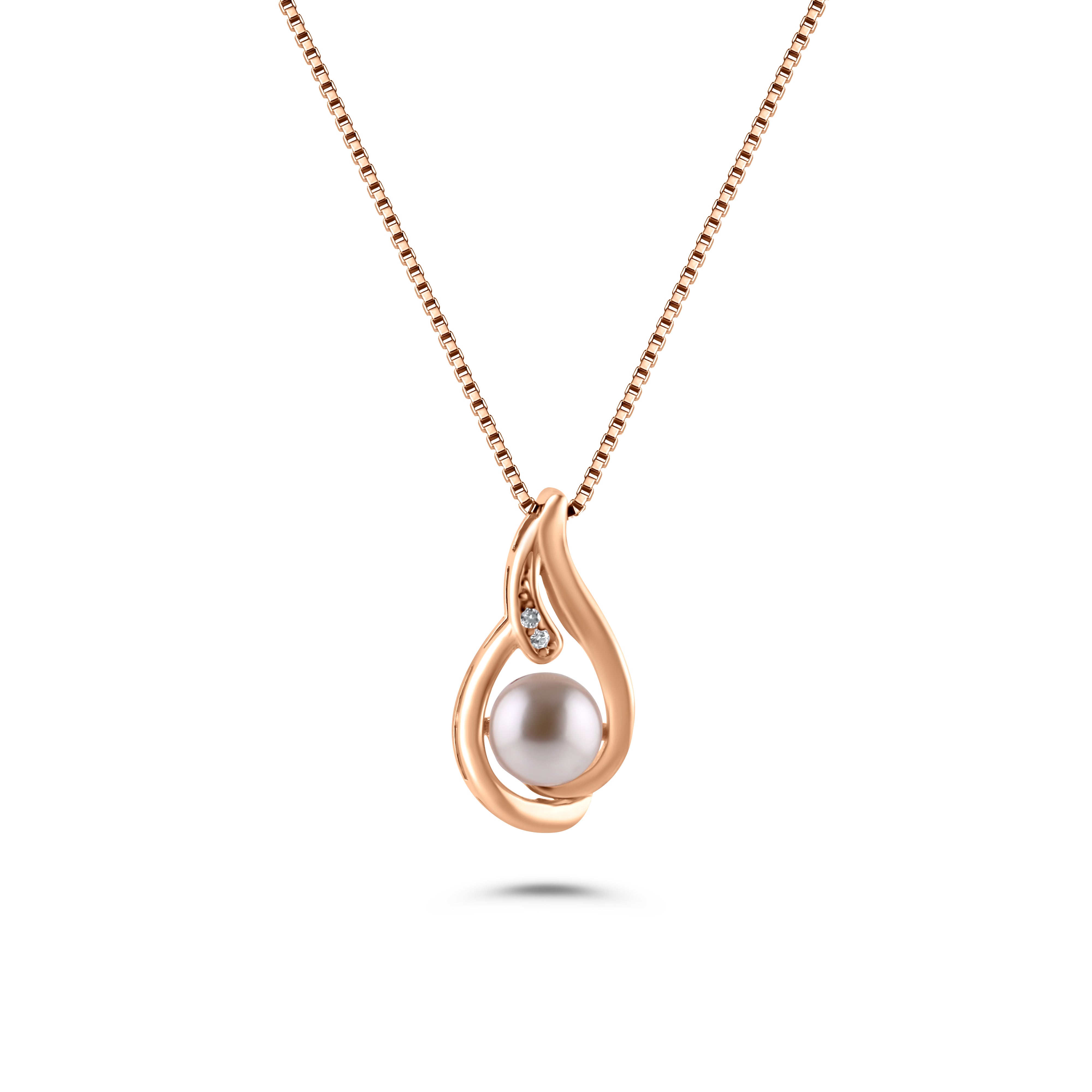 Rose Gold Freshwater Pearl Pendant