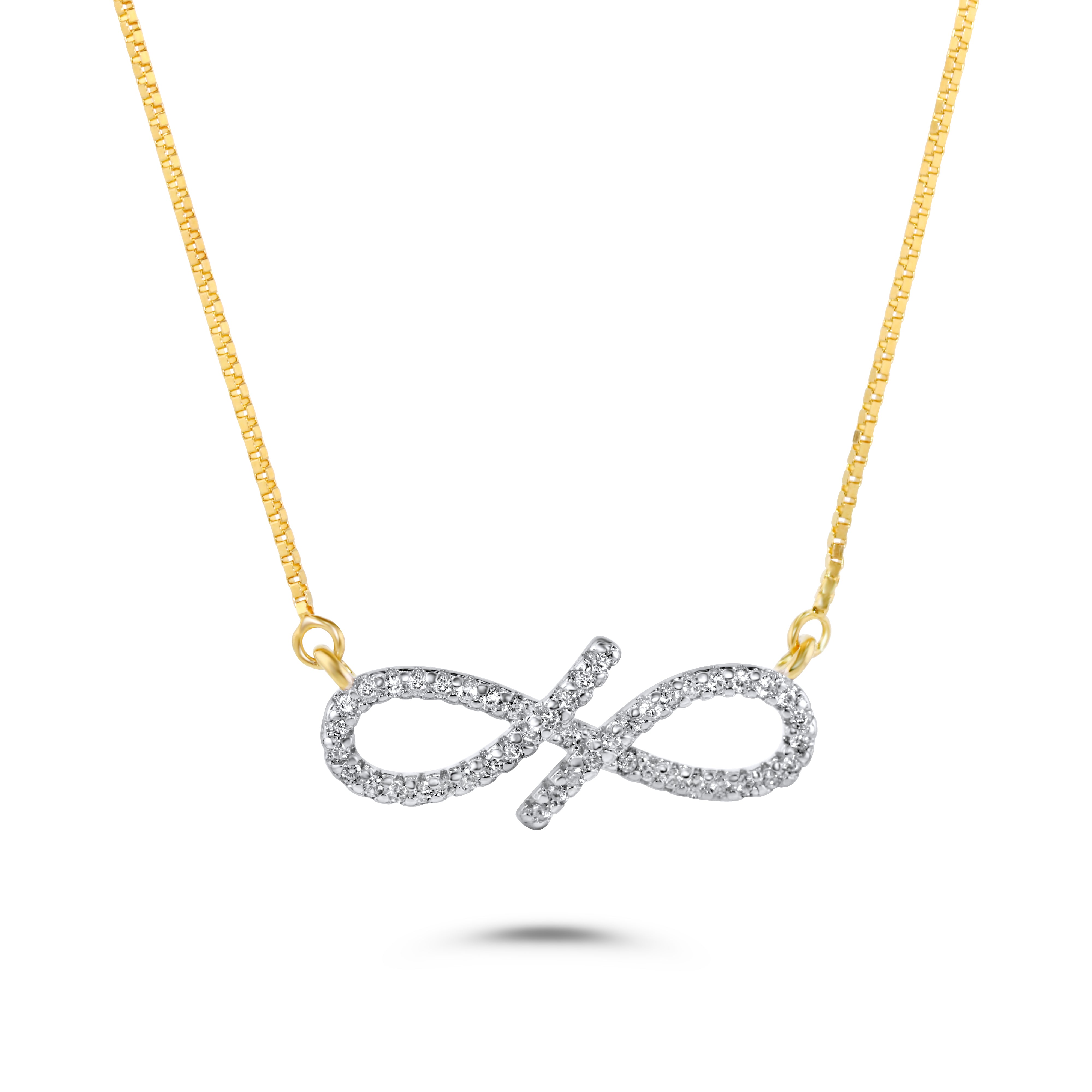 Infinity Necklace with Gold Chain