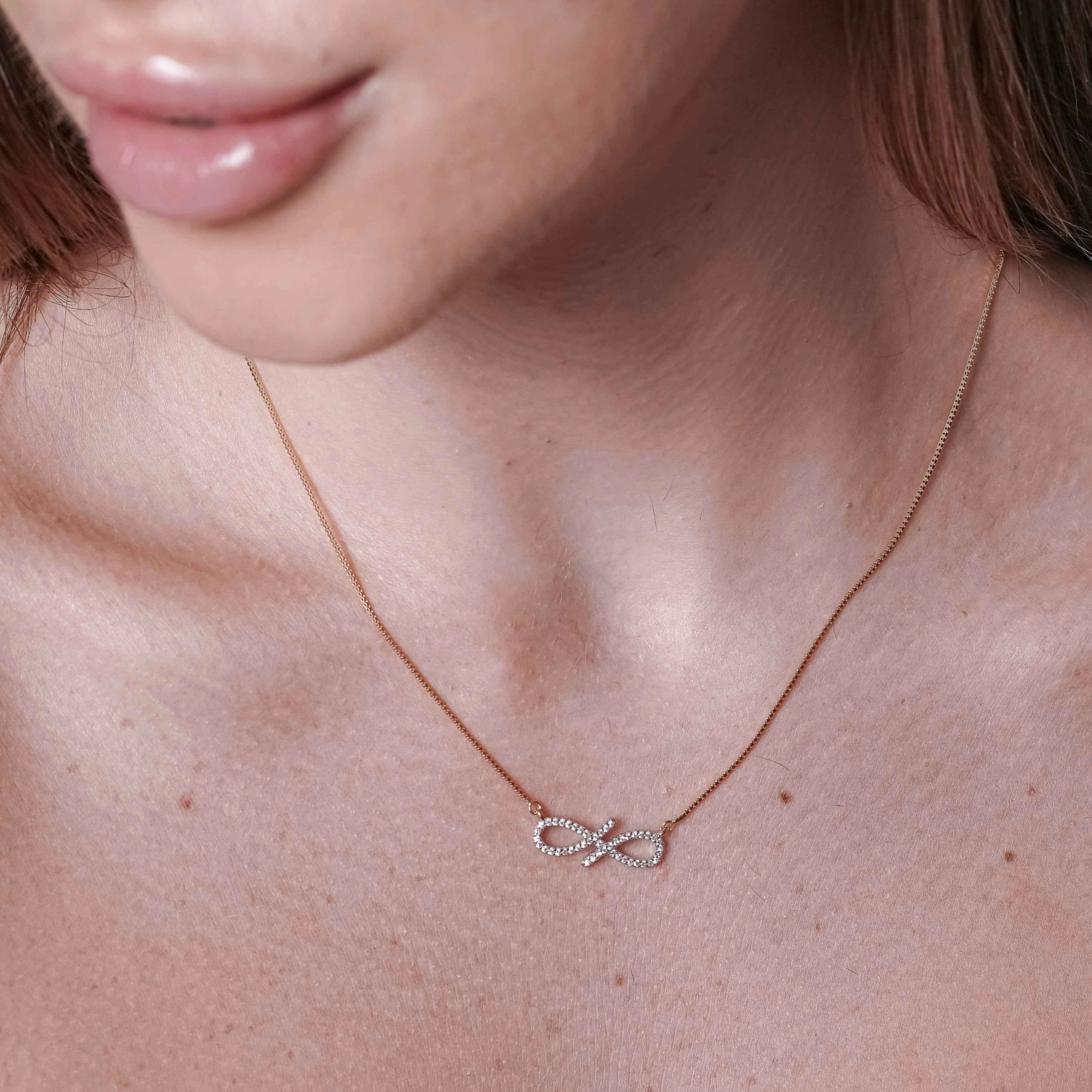 Infinity Necklace with Gold Chain