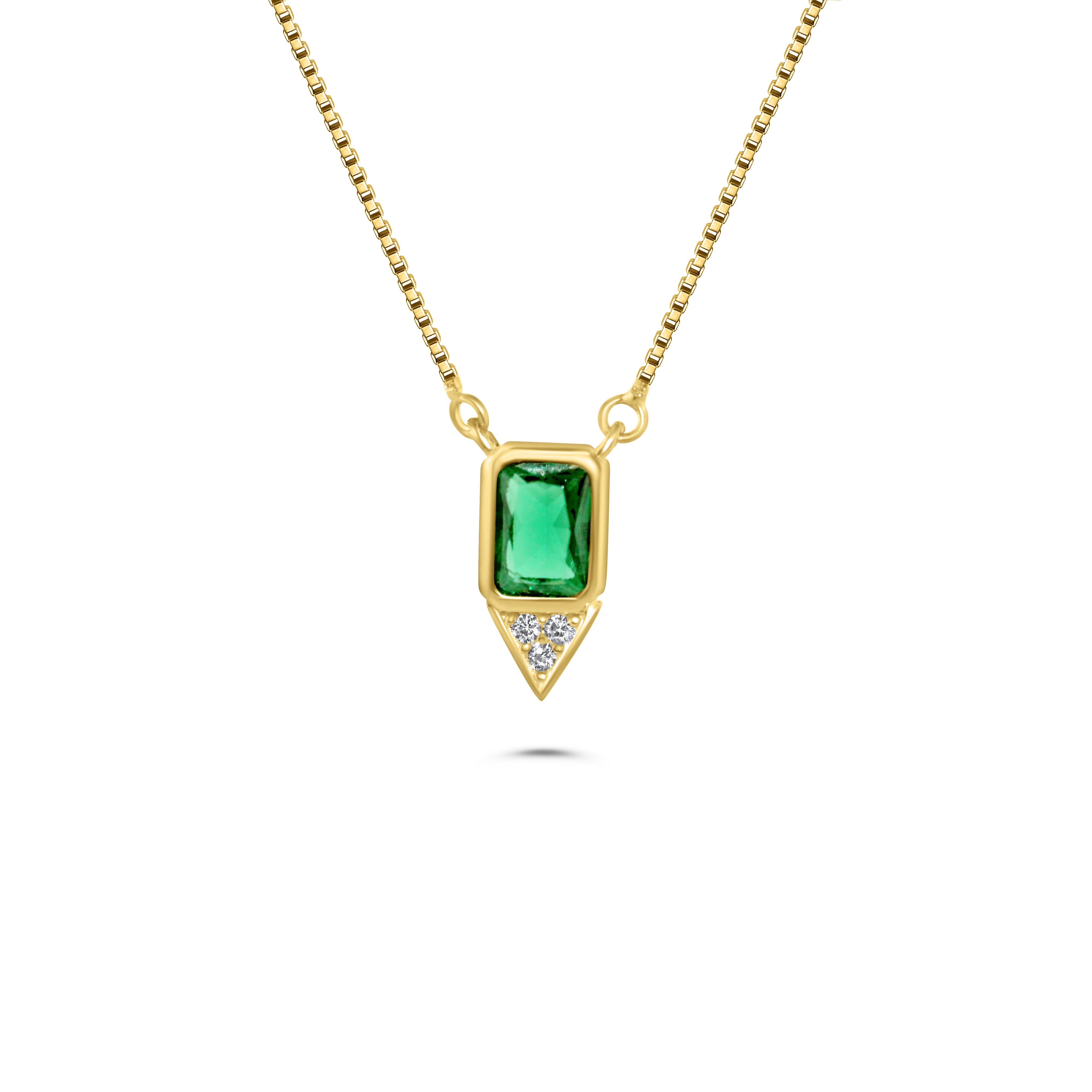 Elegant Green Zirconia Necklace