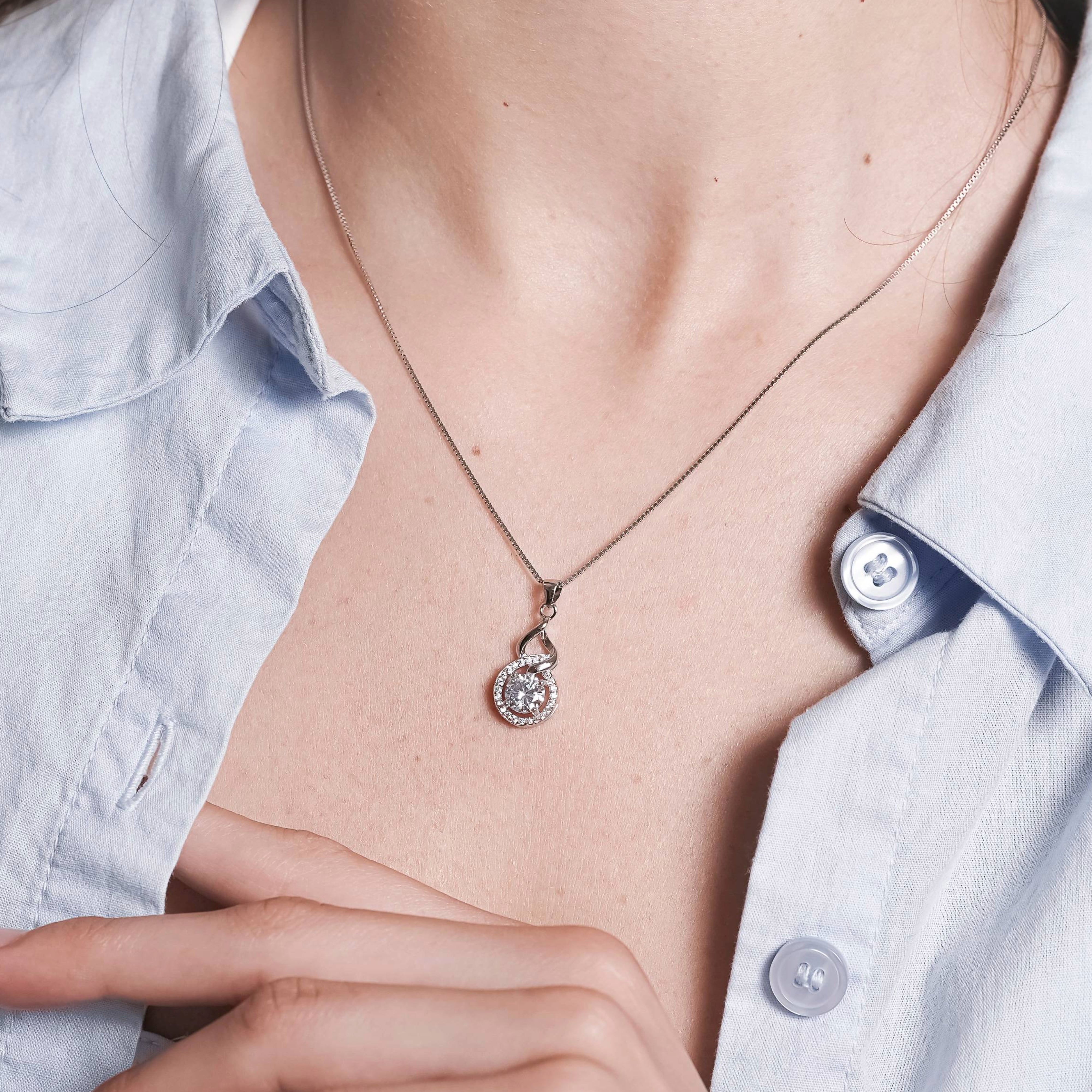 Curved Sterling Pendant