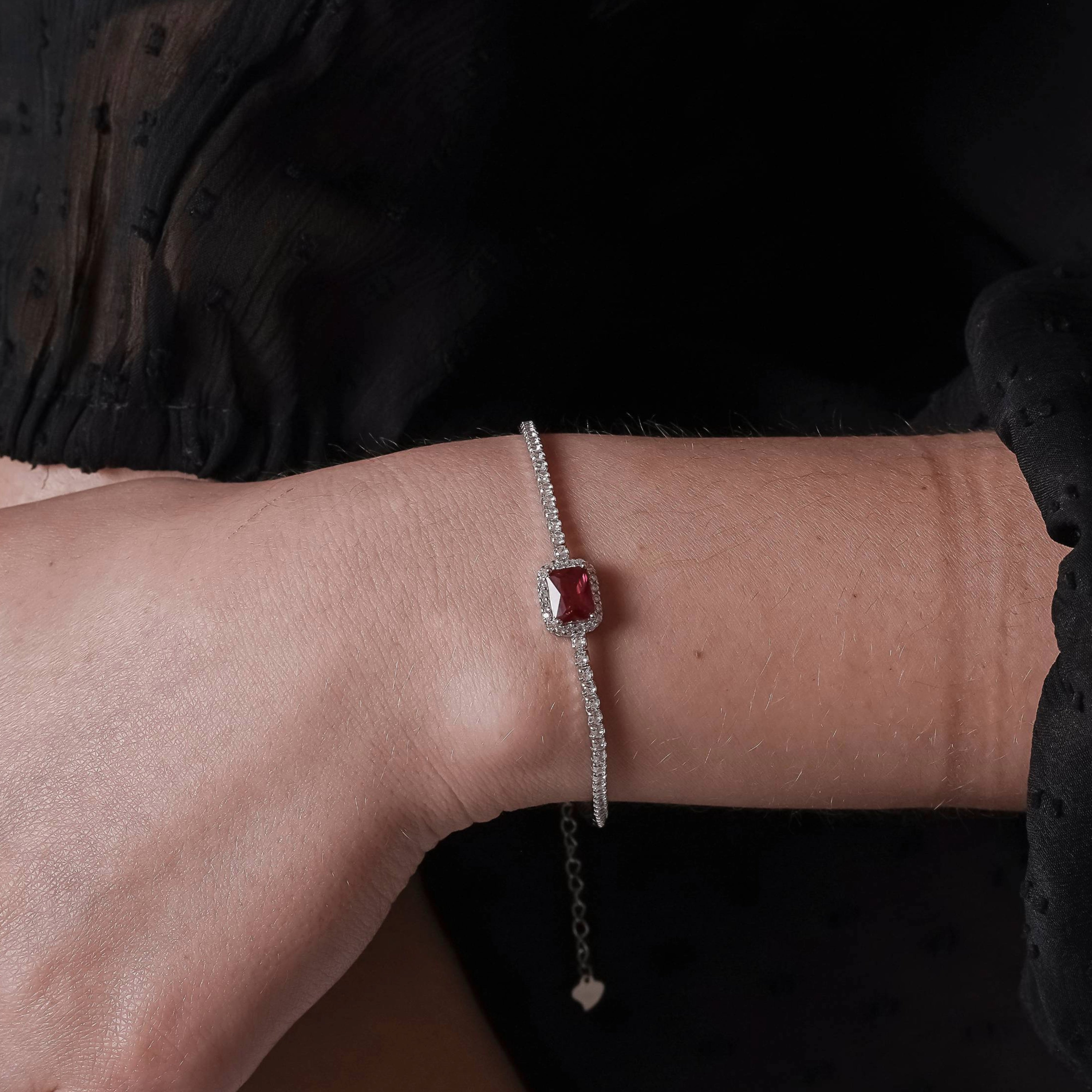 Square Zircon Tennis Bracelet