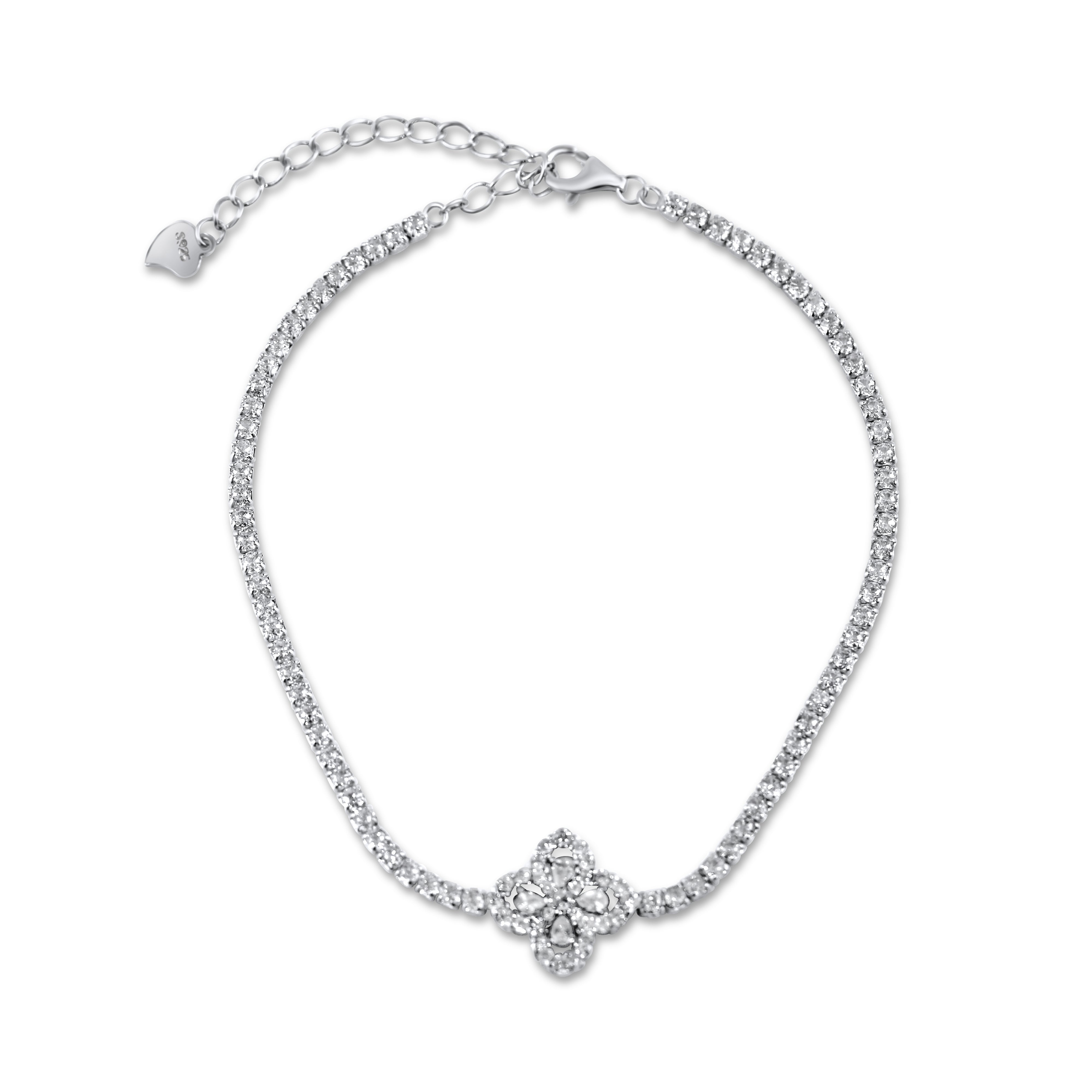 Clover Bracelet with Zircon