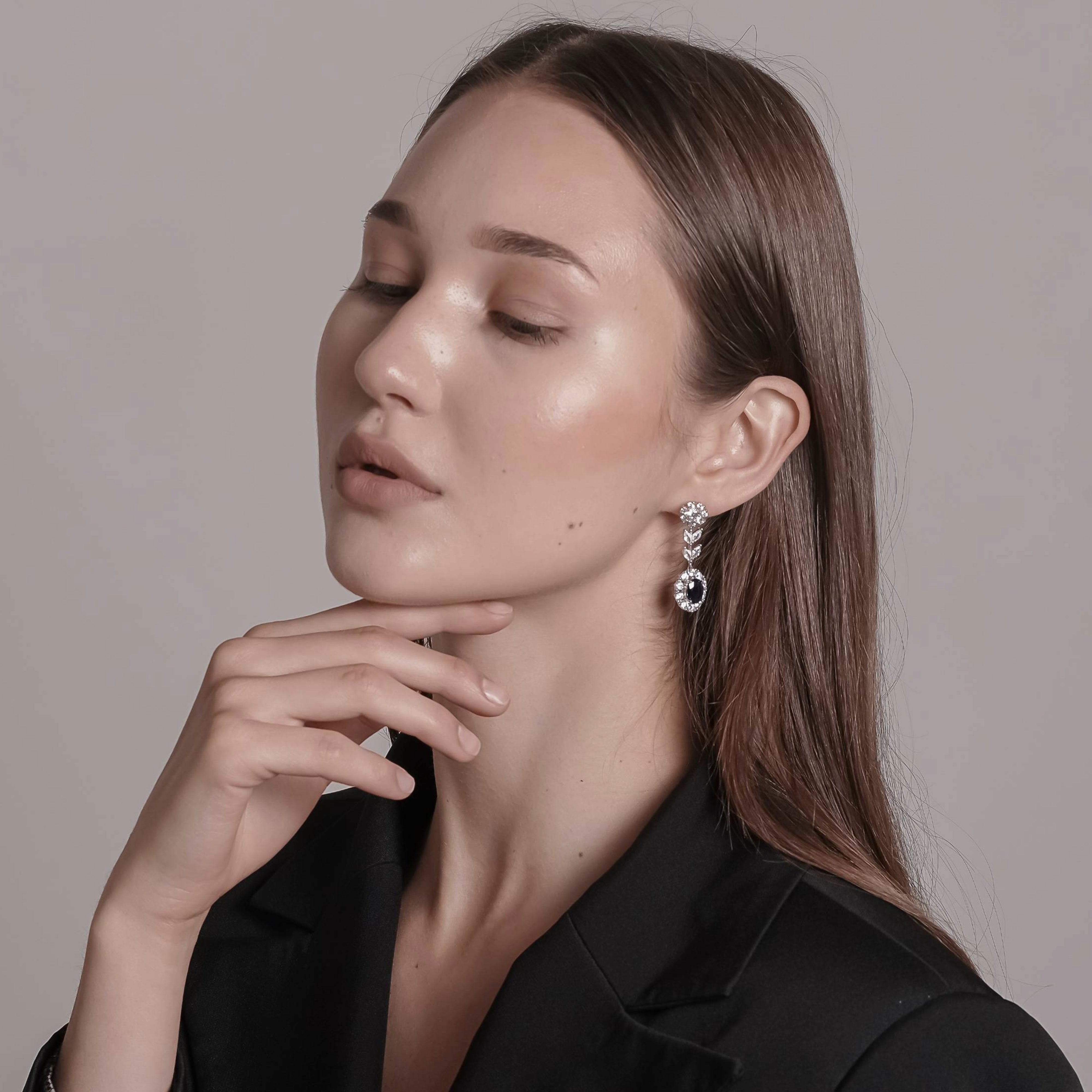 Sapphire Drop Earrings