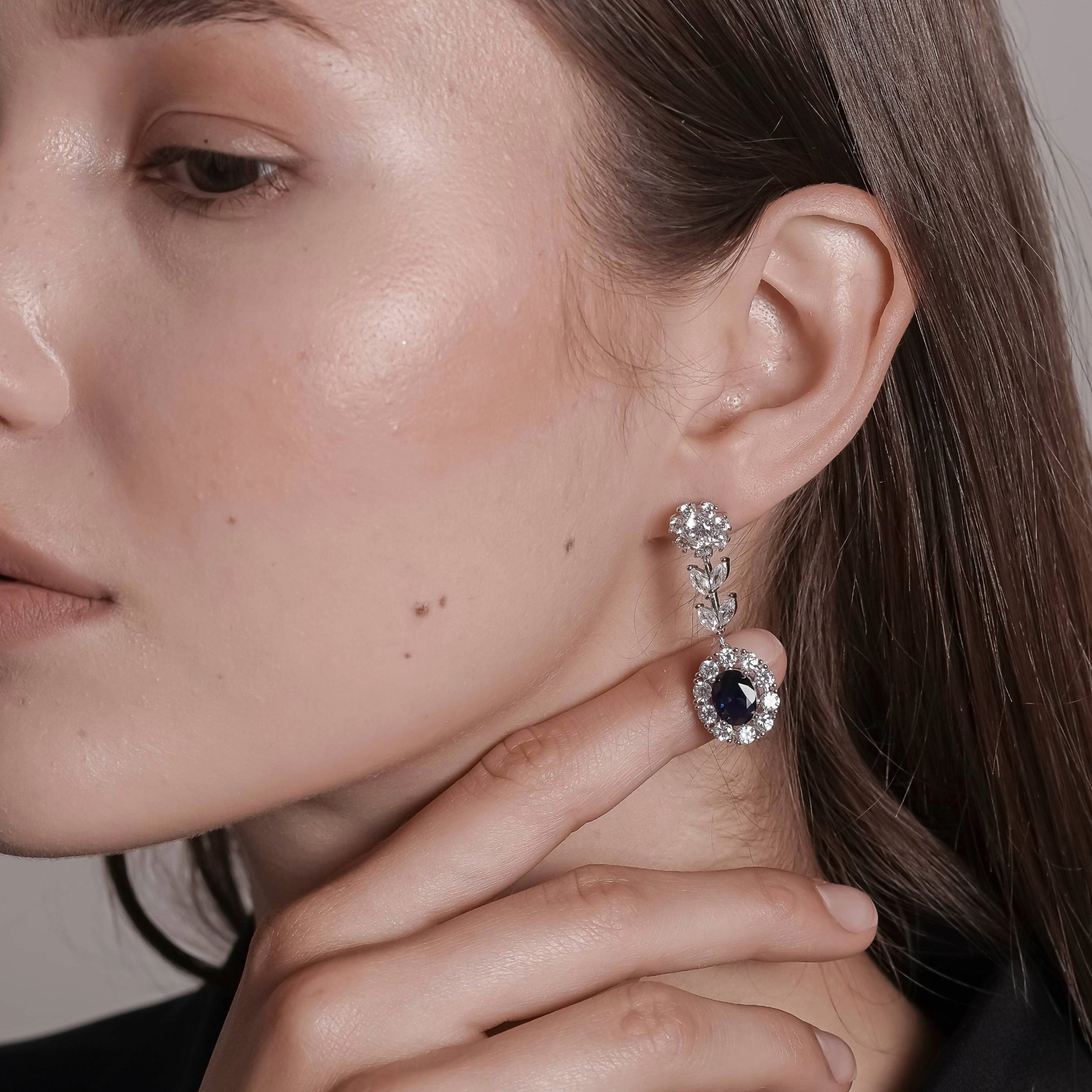 Sapphire Drop Earrings