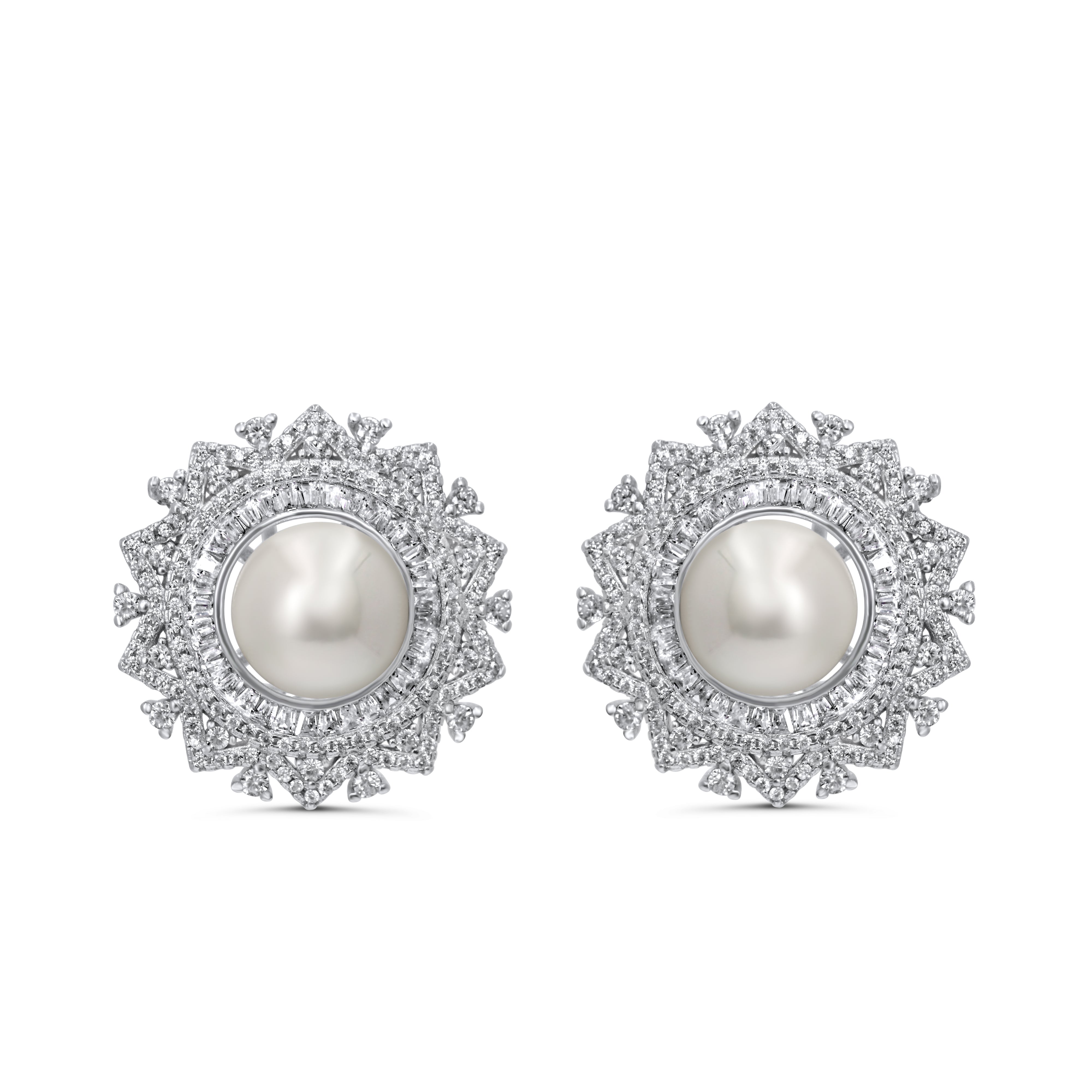 Unique Dainty Eternity Round Cut 925 Silver Earrings