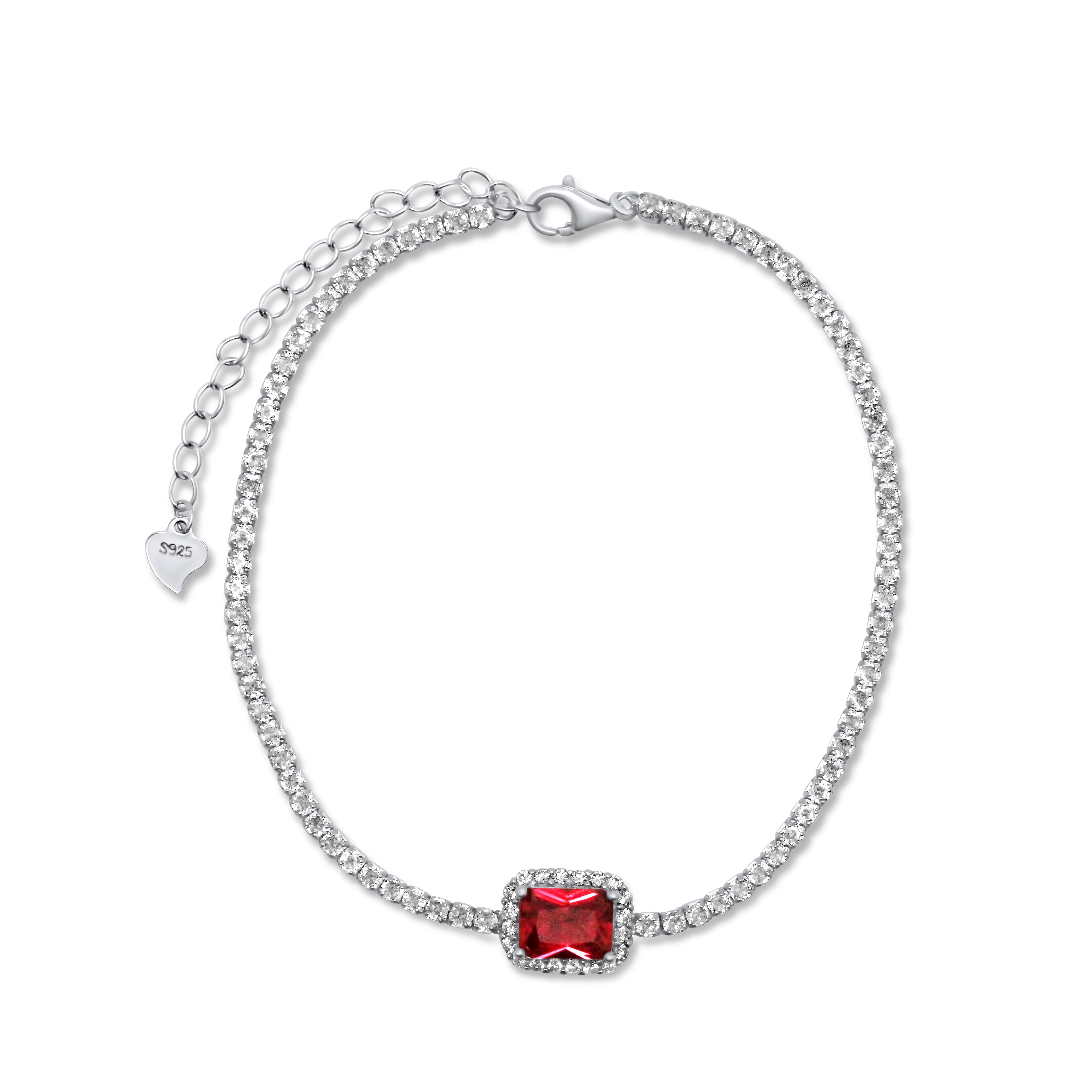 Square Zircon Tennis Bracelet